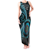 New Zealand Archery Tank Maxi Dress Aotearoa Silver Fern Maori - Polynesian Pride
