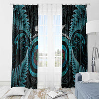 New Zealand Archery Window Curtain Aotearoa Silver Fern Maori LT14 - Polynesian Pride