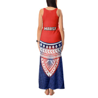Fiji School Tank Maxi Dress Marist Brothers Fijian Tapa Pattern LT14 - Polynesian Pride