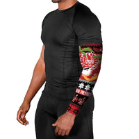 French Polynesia Christmas Arm Sleeves Tiare Chilling Santa Oaoa I teie Noera - Polynesian Pride