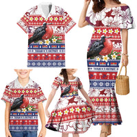 Kiribati Christmas Family Matching Mermaid Dress and Hawaiian Shirt Frigatebird Santa Tekeraoi n te Kiritimati LT14 - Polynesian Pride