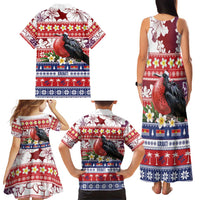 Kiribati Christmas Family Matching Tank Maxi Dress and Hawaiian Shirt Frigatebird Santa Tekeraoi n te Kiritimati LT14 - Polynesian Pride