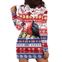 Kiribati Christmas Hoodie Dress Frigatebird Santa Tekeraoi n te Kiritimati LT14 - Polynesian Pride