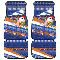 Marshall Islands Christmas Car Mats Beachy Santa Monono ilo raaneoan Nejin LT14 - Polynesian Pride