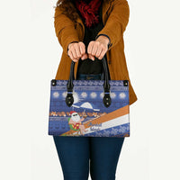 Marshall Islands Christmas Leather Bag Beachy Santa Monono ilo raaneoan Nejin LT14 - Polynesian Pride