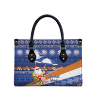 Marshall Islands Christmas Leather Bag Beachy Santa Monono ilo raaneoan Nejin LT14 - Polynesian Pride