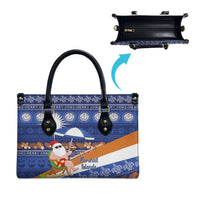 Marshall Islands Christmas Leather Bag Beachy Santa Monono ilo raaneoan Nejin LT14 - Polynesian Pride
