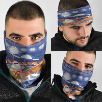 Marshall Islands Christmas Neck Gaiter Beachy Santa Monono ilo raaneoan Nejin LT14 - Polynesian Pride
