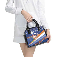 Marshall Islands Christmas Shoulder Handbag Beachy Santa Monono ilo raaneoan Nejin - Polynesian Pride