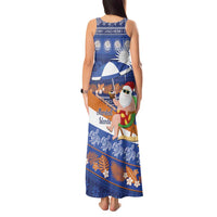 Marshall Islands Christmas Tank Maxi Dress Beachy Santa Monono ilo raaneoan Nejin LT14 - Polynesian Pride