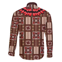 Samoa Siapo Family Matching Tank Maxi Dress and Hawaiian Shirt Tapa Pattern Mix Ula Fala Hibiscus LT14 - Polynesian Pride