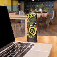 Vanuatu Christmas Skinny Tumbler Vanuatuan Pig Tusk - Meri Krismas!