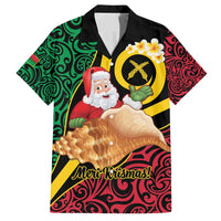 Vanuatu Christmas Family Matching Puletasi and Hawaiian Shirt Vanuatuan Conch Shell - Meri Krismas!