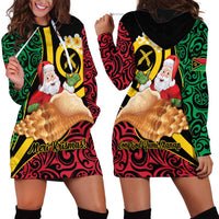 Vanuatu Christmas Hoodie Dress Vanuatuan Conch Shell - Meri Krismas! LT14 - Polynesian Pride