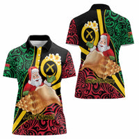 Vanuatu Christmas Women Polo Shirt Vanuatuan Conch Shell - Meri Krismas!