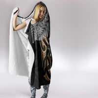 Aotearoa Kowhai Tui Bird Hooded Blanket Maori Ngaru With Silver Fern