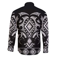 Black Ngaru Taniko With Aotearoa Maori Tattoo Family Matching Summer Maxi Dress and Hawaiian Shirt LT14 - Polynesian Pride