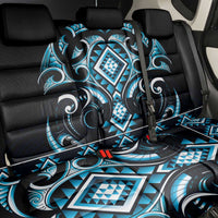 Blue Ngaru Taniko With Aotearoa Maori Tattoo Back Car Seat Cover LT14 - Polynesian Pride