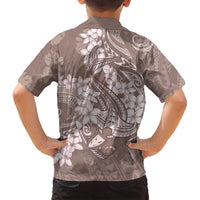 Polynesia Hammerhead Shark Tattoo With Plumeria Lei Family Matching Puletasi and Hawaiian Shirt