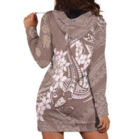 Polynesia Hammerhead Shark Tattoo With Plumeria Lei Hoodie Dress