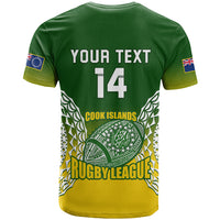 Custom Cook Islands Rugby T Shirt Pacific Go The Kukis Gradient Style LT14 - Polynesian Pride