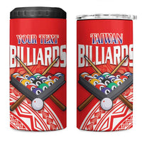 Personalised Taiwan Billiards 4 in 1 Can Cooler Tumbler Eight-ball Pool Polynesia Tattoo LT14 One Size: 16 oz Red - Polynesian Pride