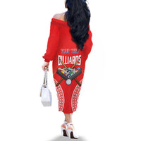 Personalised Taiwan Billiards Family Matching Off The Shoulder Long Sleeve Dress and Hawaiian Shirt Eight-ball Pool Polynesia Tattoo LT14 - Polynesian Pride