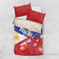 Personalised Philippines Billiards Bedding Set Cue With Balls Flag Style - Polynesian Pride