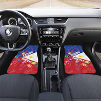 Personalised Philippines Billiards Car Mats Cue With Balls Flag Style - Polynesian Pride