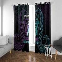 Suicide Awareness Memorial Window Curtain I Wear Purple and Teal For Someone I Miss - Polynesian Pride