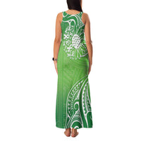 Polynesia Depression Awareness Family Matching Tank Maxi Dress and Hawaiian Shirt Sunflower Green Ribbons Polynesian Tattoo LT14 - Polynesian Pride