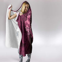 Vanuatu Hooded Blanket Hibisus Polynesian Pattern Pink - Polynesian Pride