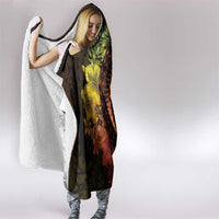 Vanuatu Hooded Blanket Hibisus Polynesian Pattern Reggae - Polynesian Pride