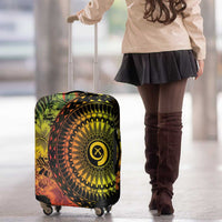 Vanuatu Luggage Cover Hibisus Polynesian Pattern Reggae - Polynesian Pride
