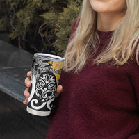 New Zealand Australia Rugby Tumbler Cup Wallabies Aboriginal All Black Maori Tiki Together - Polynesian Pride