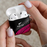 New Zealand Silver Fern Rugby Custom AirPods Case 2025 All Black Go Champions LT14 - Polynesian Pride