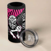 New Zealand Silver Fern Rugby Custom 4 in 1 Can Cooler Tumbler 2025 All Black Go Champions LT14 - Polynesian Pride