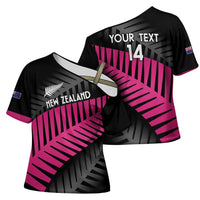 New Zealand Silver Fern Rugby Custom Cross Shoulder Shirt 2025 All Black Go Champions - Polynesian Pride