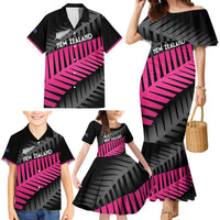New Zealand Silver Fern Rugby Custom Family Matching Mermaid Dress and Hawaiian Shirt 2025 All Black Go Champions LT14 - Polynesian Pride