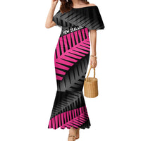 New Zealand Silver Fern Rugby Custom Family Matching Mermaid Dress and Hawaiian Shirt 2025 All Black Go Champions LT14 Mom's Dress Black - Polynesian Pride