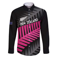 New Zealand Silver Fern Rugby Custom Family Matching Off The Shoulder Long Sleeve Dress and Hawaiian Shirt 2025 All Black Go Champions LT14 Dad's Shirt - Long Sleeve Black - Polynesian Pride