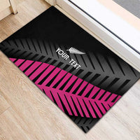 New Zealand Silver Fern Rugby Custom Rubber Doormat 2025 All Black Go Champions - Polynesian Pride