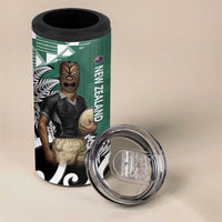 New Zealand South Africa Rugby 4 in 1 Can Cooler Tumbler Springboks Kente All Black Maori Together LT14 - Polynesian Pride