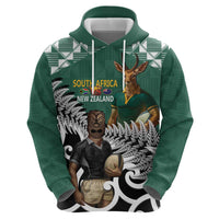 New Zealand South Africa Rugby Custom Hoodie Springboks Kente All Black Maori Together LT14 - Polynesian Pride