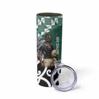 New Zealand South Africa Rugby Skinny Tumbler Springboks Kente All Black Maori Together LT14 - Polynesian Pride