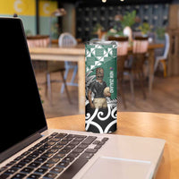 New Zealand South Africa Rugby Skinny Tumbler Springboks Kente All Black Maori Together LT14 - Polynesian Pride