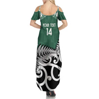 New Zealand South Africa Rugby Custom Summer Maxi Dress Springboks Kente All Black Maori Together LT14 - Polynesian Pride