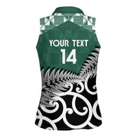 New Zealand South Africa Rugby Custom Women Sleeveless Polo Shirt Springboks Kente All Black Maori Together LT14 - Polynesian Pride