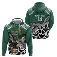 New Zealand South Africa Rugby Custom Zip Hoodie Springboks Kente All Black Maori Together LT14 - Polynesian Pride