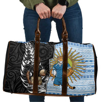 New Zealand Argentina Rugby Travel Bag 2025 Los Pumas All Black Together - Polynesian Pride
